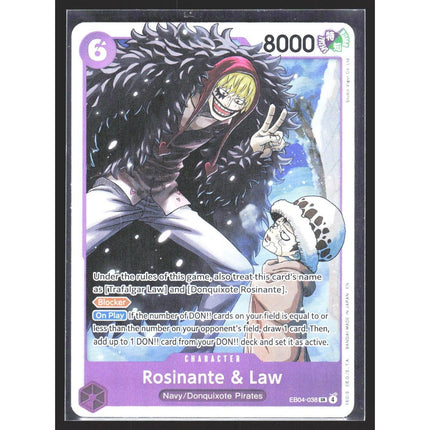 Rosinante & Law The Azure Sea's Seven #EB04-038 Super Rare
