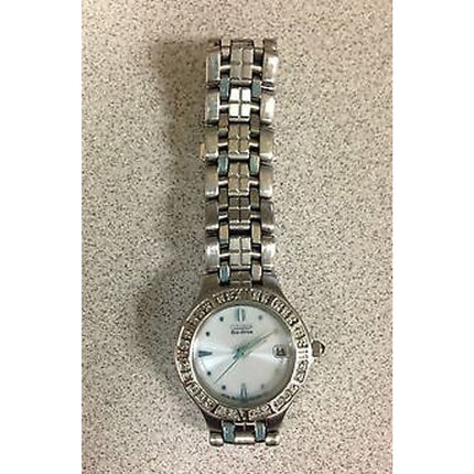 Citizen Eco-Drive Women's Stainless Steel Watch Mother of Pearl Dial Working