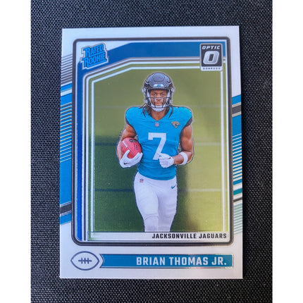 Brian Thomas Jr. 2024 Donruss Optic #214 RC, Rookie Rated Rookie Jaguars