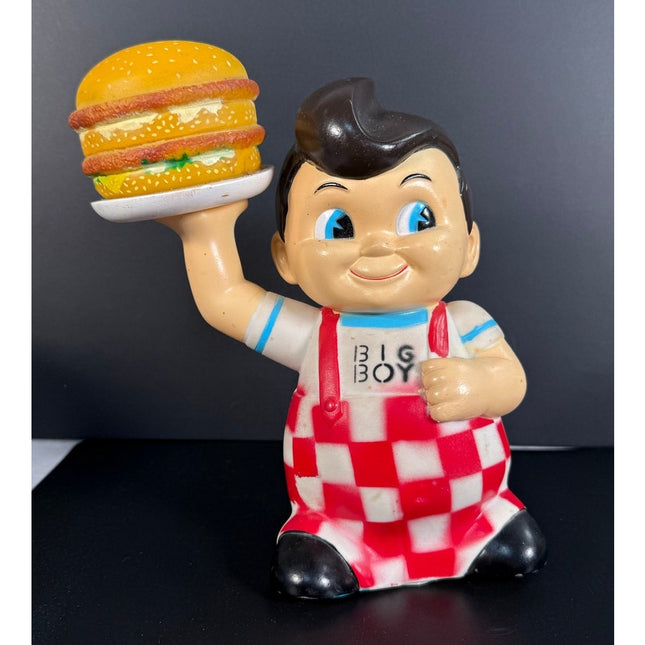 Elby’s Big Boy 9" Plastic Hamburger Bank Vintage Collectible