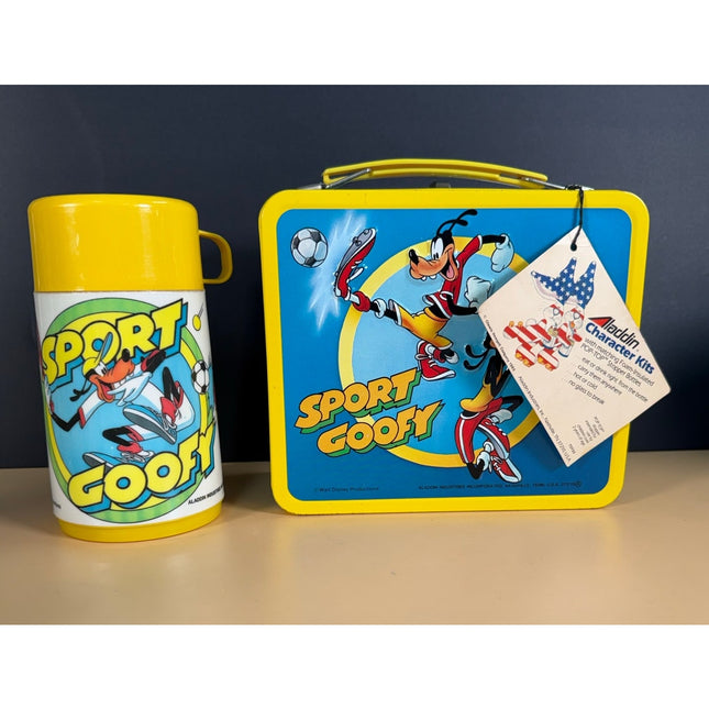 Aladdin Sport Goofy Metal Lunchbox w/ Thermos Walt Disney Aladdin Industries