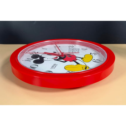 Lorus Quartz Disney Mickey Mouse Red Wall Clock Working
