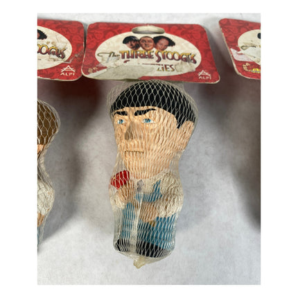 Three Stooges Squeezies 1999 Alpi NIP – Moe, Larry & Curly Set