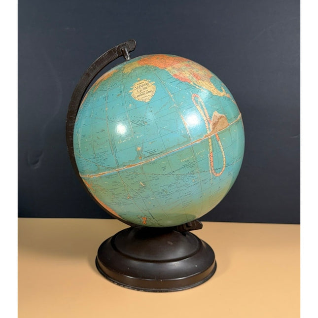 Vintage Replogle 8" Standard Globe 1950s Desktop World Globe