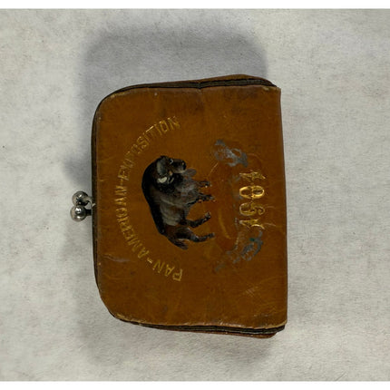 1901 Pan-American Exposition Buffalo NY Leather Souvenir Coin Purse