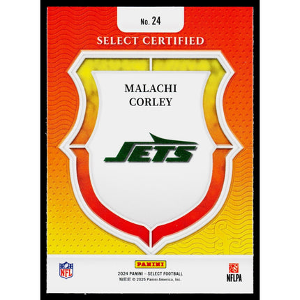 Malachi Corley 2024 Panini Select Select Certified Rookies #24 New York Jets