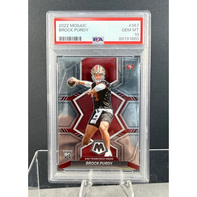 2022 Panini Mosaic Brock Purdy #367 RC 49ers PSA 10 Gem Mint
