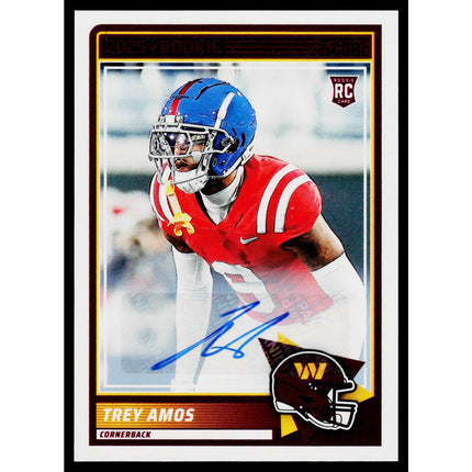Trey Amos 2025 Score #92 RC,AU Washington Commanders