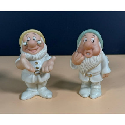 VTG Lenox Disney Sleepy & Doc Snow White and the 7 Dwarfs Salt & Pepper Shakers
