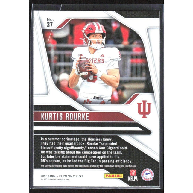 Kurtis Rourke 2025 Panini Prizm Draft Picks #37 Indiana Hoosiers