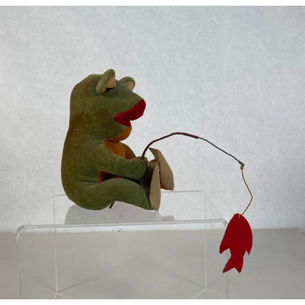 Vintage Dakin Dream Pets “Fishin’ Frog” Plush Japan