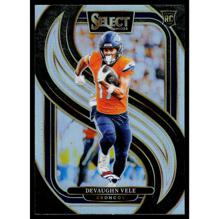 Devaughn Vele 2024 Panini Select Silver Prizm #150 RC Denver Broncos