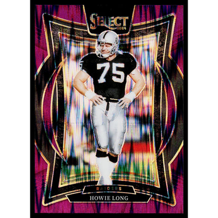 Howie Long 2024 Panini Select Purple Prizm Shock #60 SN Los Angeles Raiders
