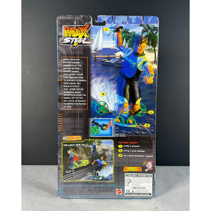 Mattel 2001 Max Steel Aqua Attack Action Figure NIB Vintage Collectible Toy