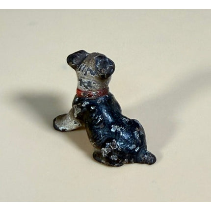 Vintage Hubley Boston Terrier Cast Iron Paperweight Original Paint