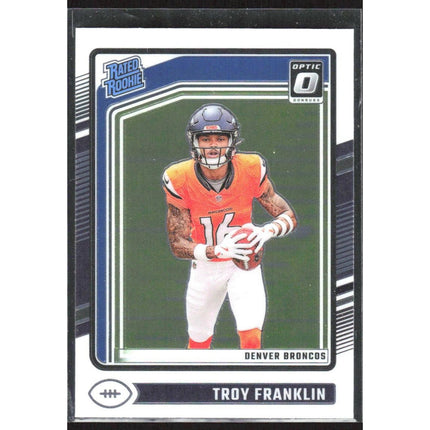 Troy Franklin 2024 Donruss Optic #294 RC Denver Broncos