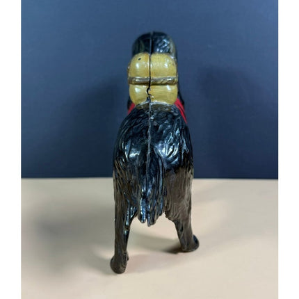 Cast Iron Newfoundland Dog Still Bank Coin Bank Great Paint 8"