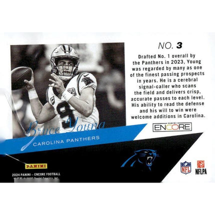 Bryce Young 2024 Panini Encore The Future is Now #3 Carolina Panthers