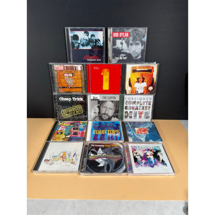 Lot of 14 Music CDs Beatles Dylan Eric Clapton Foreigner Cream Classic Rock