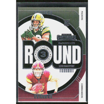 Luke McCaffrey / MarShawn Lloyd 2024 Panini Contenders Round Numbers #14