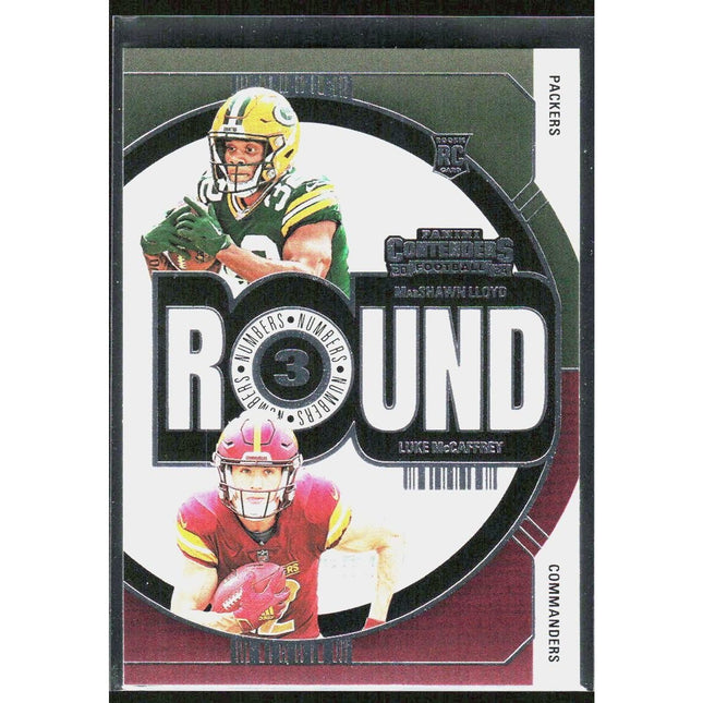 Luke McCaffrey / MarShawn Lloyd 2024 Panini Contenders Round Numbers #14