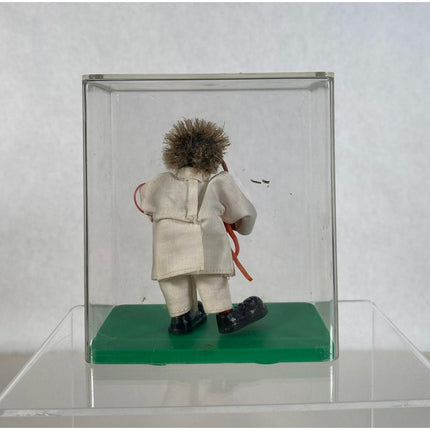 Vintage Peter-Figuren Butcher Hedgehog Figure with Case Austria