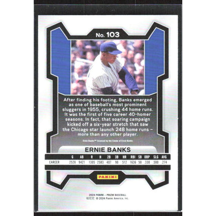 Ernie Banks 2024 Panini Prizm #103 Chicago Cubs