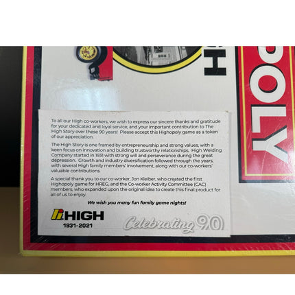 Highopoly 90th Anniversary Sealed Board Game Employee Gift Collectible Edition