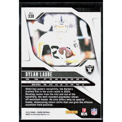 Dylan Laube 2024 Panini Prizm #330 RC Las Vegas Raiders
