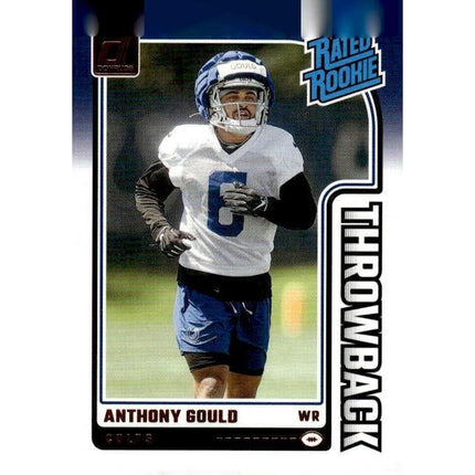 Anthony Gould 2024 Donruss Rated Rookies Throwback #12 Indianapolis Colts