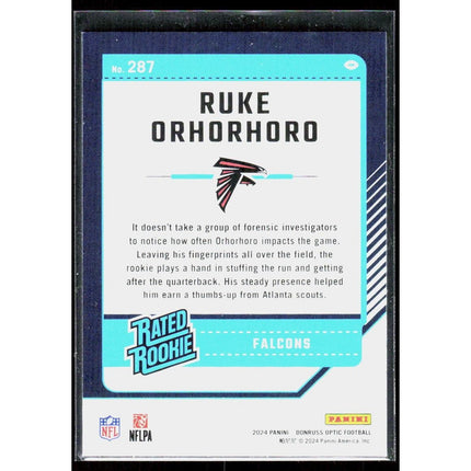 Ruke Orhorhoro 2024 Donruss Optic Stars #287 Atlanta Falcons