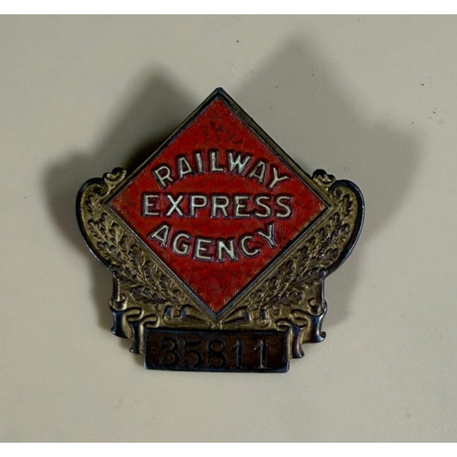 Vintage Railway Express Agency Badge Pin #35811 2"