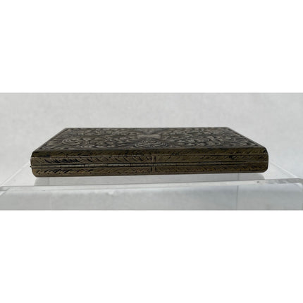 Vintage 800 Silver “L” Monogram Engraved Cigarette Case – 5.7 ozt