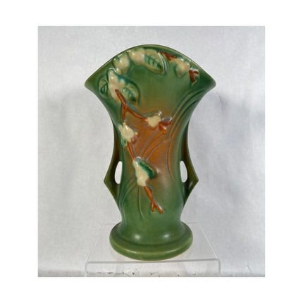 Roseville Pottery Snowberry Vase IV-9 Double Handled – Vintage Art Pottery