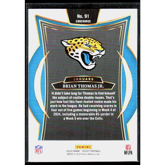 Brian Thomas Jr. 2024 Panini Select #91 RC Jacksonville Jaguars