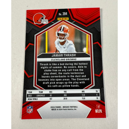 2024 Panini Mosaic Jamari Thrash RC #394 Rookie Card Cleveland Browns