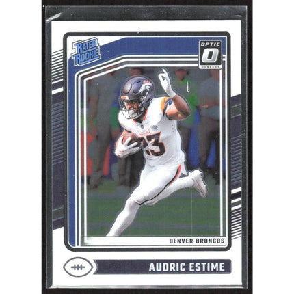 Audric Estime 2024 Donruss Optic #206 RC Denver Broncos