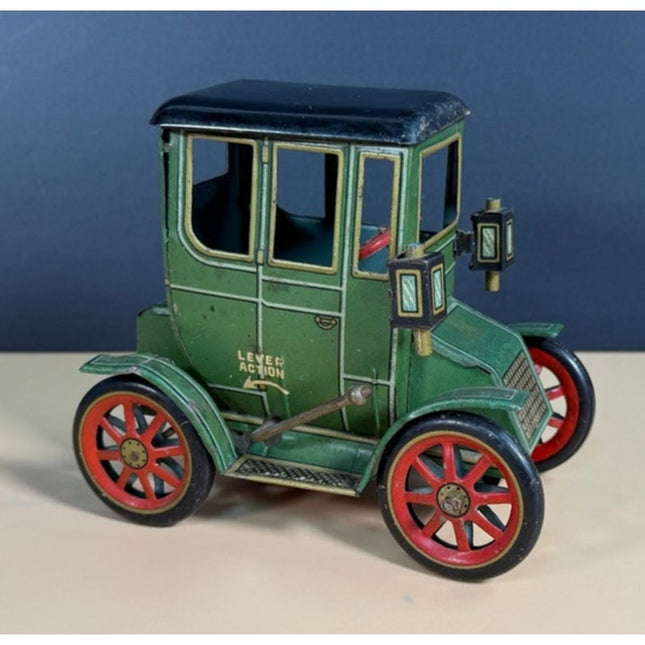 Japan Friction Horseless Carriage Lever Action Toy Car Working Vintage 6"
