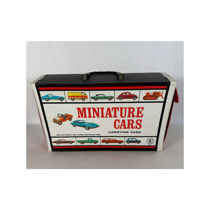 Vintage Mattel Miniature Cars Carry Case w/ 42 Matchbox Diecast Cars Toy Lot
