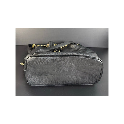 Michael Kors Frankie Soft Black Handbag Tote Shoulder Bag MSRP $298