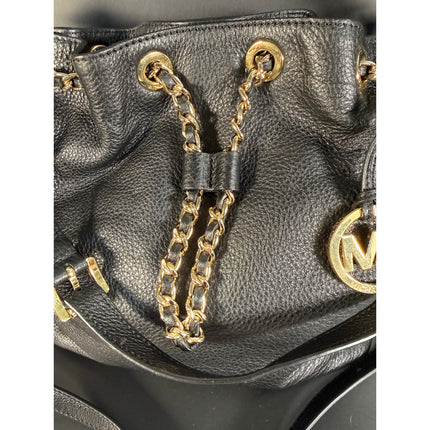 Michael Kors Frankie Soft Black Handbag Tote Shoulder Bag MSRP $298