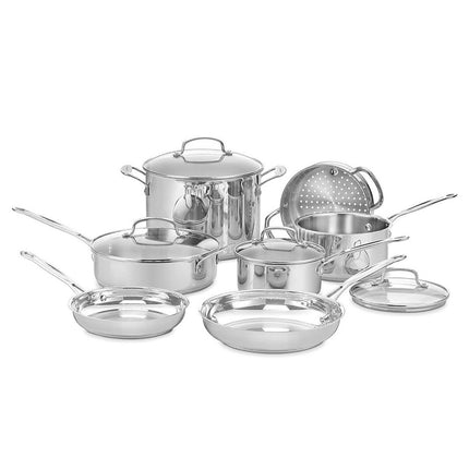 Cuisinart 77-11G Chef’s Classic Stainless Steel 11-Piece Cookware Set NIB