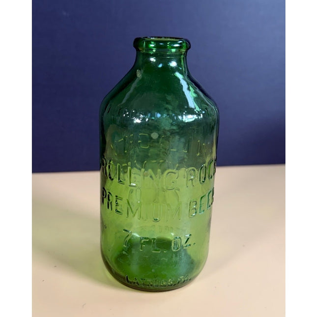 Vintage Rolling Rock Premium Beer Bottle Green Glass Empty Brewery Collectible