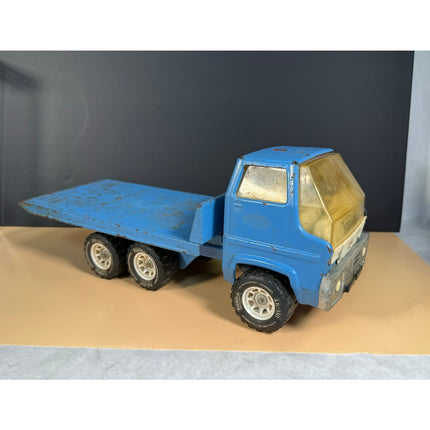 Tonka Tow Hoist Ramp Blue Truck 17.75" Vintage Pressed Steel Toy Truck