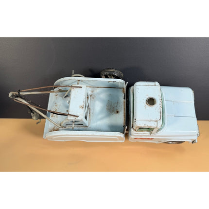 Vintage Buddy L Baby Blue Tow Truck 15" Toy Wrecker Collectible