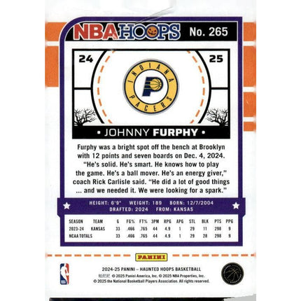 Johnny Furphy 2024-25 Hoops Haunted Hoops #265 RC Indiana Pacers