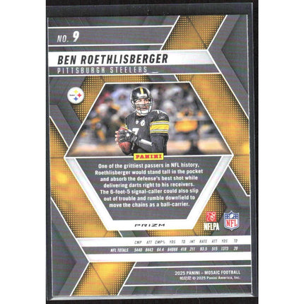 Ben Roethlisberger 2025 Panini Mosaic Reactive Purple #9 Pittsburgh