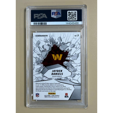 2025 Panini Score Emerged Showcase RC Jayden Daniels #3 (77/100) PSA 10