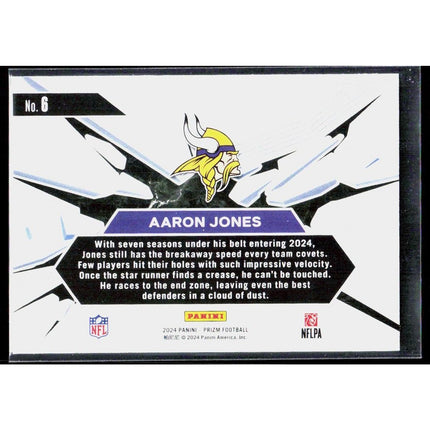 Aaron Jones 2024 Panini Prizm Break #6 Minnesota Vikings