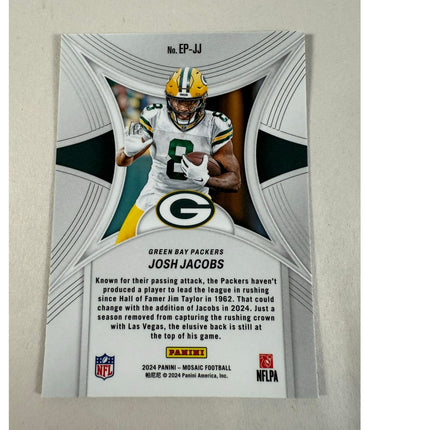 2024 Panini Mosaic Josh Jacobs Epic Performers #EP-JJ Insert Packer